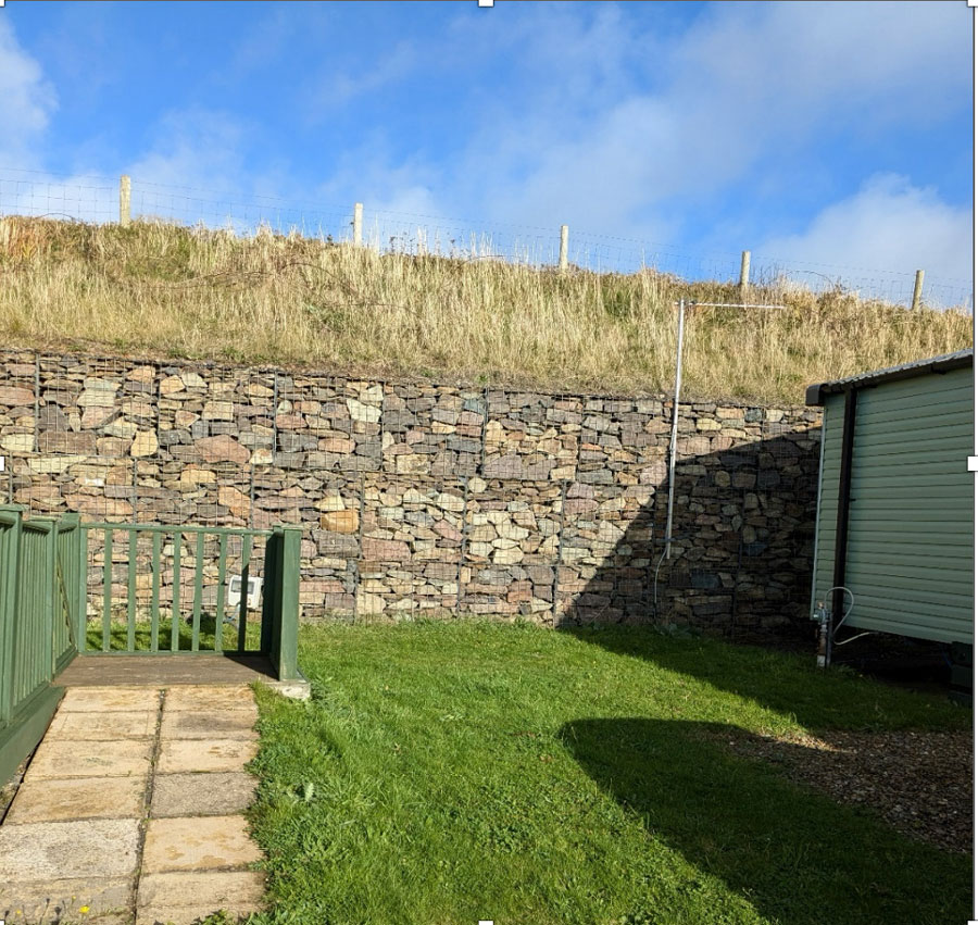 gabion granite wall