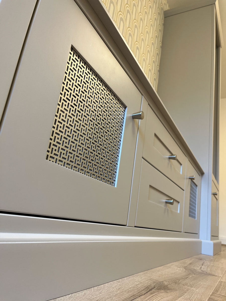 Mesh grille drawers