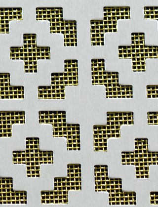 Iden Silver anodised 2 X 1m with brass backing mesh cut to size