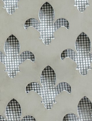 Fleur De Lys stainless 2 X 1m with black backing mesh