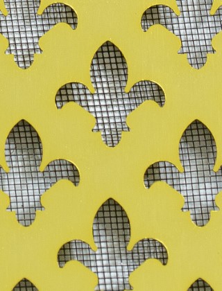 Fleur De Lys Gold anodised 2 X 1m with black backing mesh