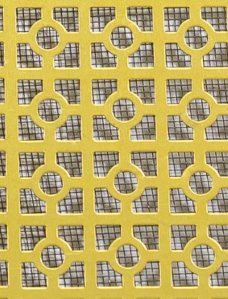 Moroccan brass 2 X 1m with black backing mesh