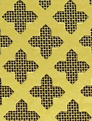 Fancy Cross brass 1X1m with brass backing mesh