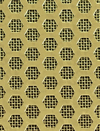 Honeycomb brass 2 X 1m with brass backing mesh