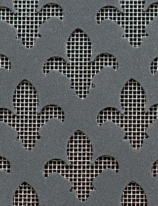 Fleur De Lys pewter 1X.665m with stainless backing mesh cut to size