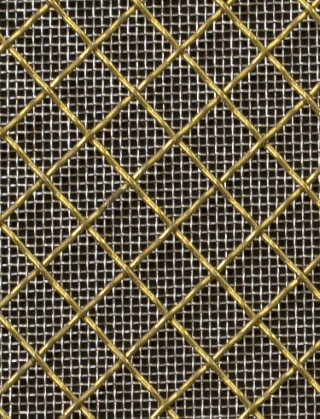 Crimped mesh 1X.665 10X10 BRASS1.2 DIAMONDSTAINLESS STEELmesh