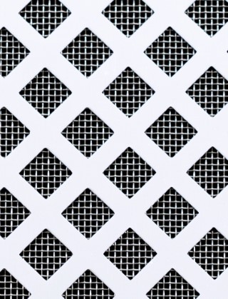 Lattice Silver anodised 1X.665m with stainless backing mesh cut to size