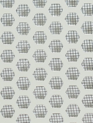 Honeycomb Silver anodised 1X.665m with black backing mesh