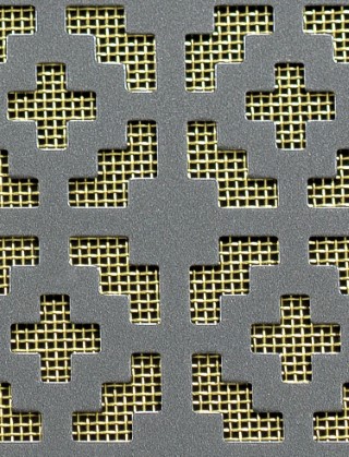 Iden pewter 1X.665m with brass backing mesh