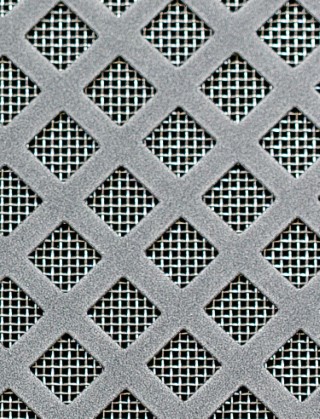 Lattice pewter 1X.665m with stainless backing mesh