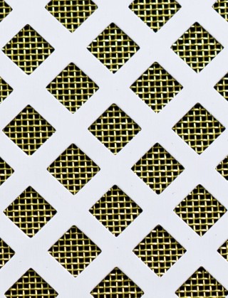Lattice Silver anodised 2 X 1m with brass backing mesh