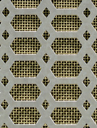 Slot & Diamond stainless 2 X 1m with brass backing mesh cut to size