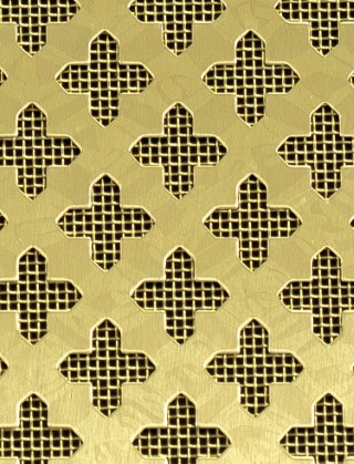Small Cross brass 1X1m with brass backing mesh