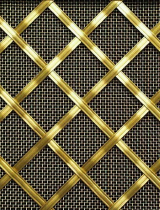 Hand Made Decorative 25mm ap4.7mm reededdiamondbrassyesbacking