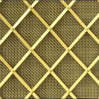 Regency Diamond brass regency diamon 25mm small mesh allplain