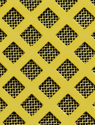 Lattice Gold anodised 2 X 1m with brass backing mesh cut to size