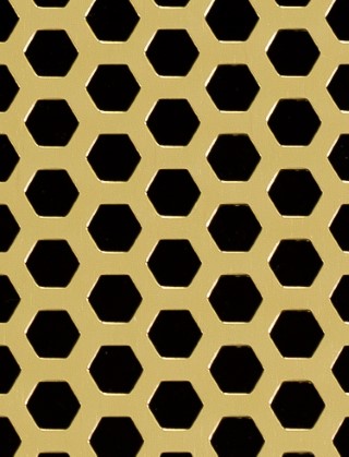 Honeycomb Gold anodised 1X.665m with no backing mesh