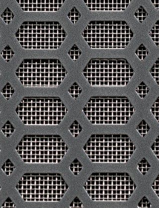 Slot & Diamond pewter 2 X 1m with stainless backing mesh cut to size