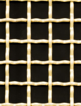 Crimped mesh 2 X 1 12.5 X 12.5 BRASS2.5 SQUARENOmesh