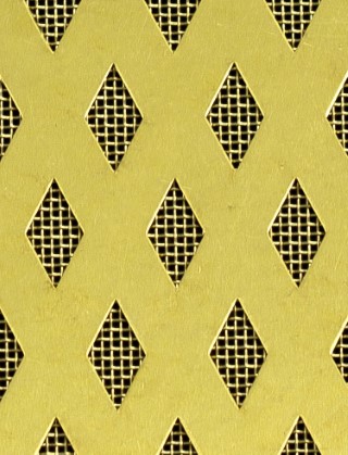 Small Diamond brass 2 X 1m with brass backing mesh