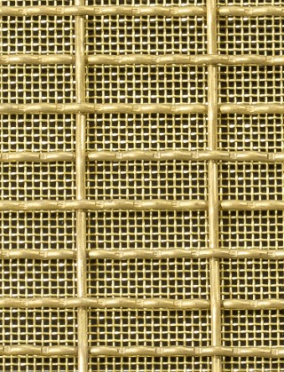 Crimped mesh 2 X 1 25 X 8 BRASS2 SQUAREBRASSmesh