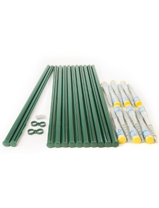 WELD MESH POST KIT 72(in); SCREW FIX 12 POSTS