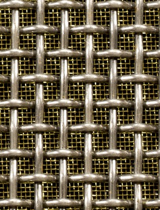 Crimped mesh 2 X 1 6 X 6 SS3163 SQUAREBRASSmesh cut to size