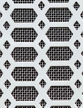 Slot & Diamond Silver anodised 2 X 1m with stainless backing mesh cut to size