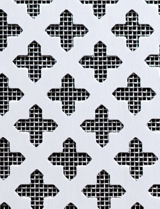 Small Cross Silver anodised 1X.665m with stainless backing mesh
