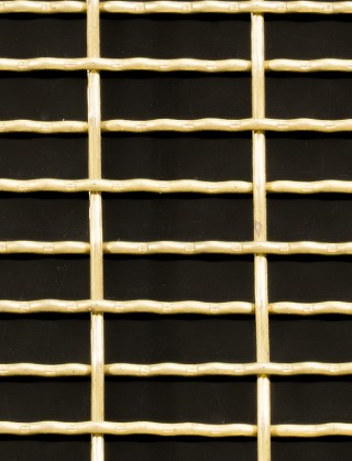 Crimped mesh 2 X 1 25 X 8 BRASS2 SQUARENOmesh