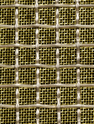 Crimped mesh 1X.665 10X10 SS3042.3 SQUAREBRASSmesh