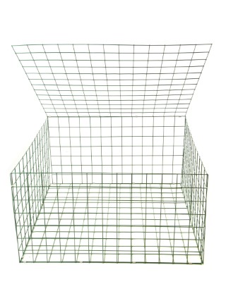 gabion basket Green PE 3mm 1m x 1m x 0.5m