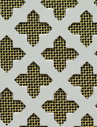Fancy Cross Silver anodised 1X.665m with brass backing mesh