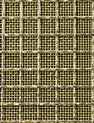 Crimped mesh 2 X 1 10X10 SS3161.2 SQUAREBRASSmesh