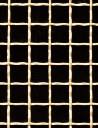 Crimped mesh 1X.665 10X10 BRASS1.5 SQUARENOmesh