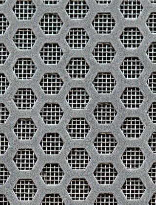Honeycomb pewter 1X.665m with stainless backing mesh