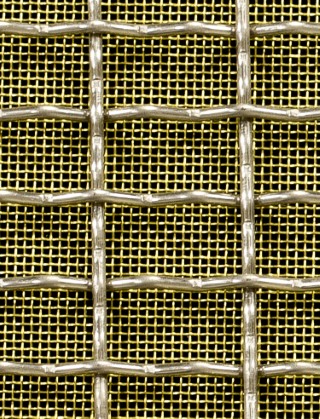 Crimped mesh 1X1 25 X 12.5 SS3042.5 SQUAREBRASSmesh