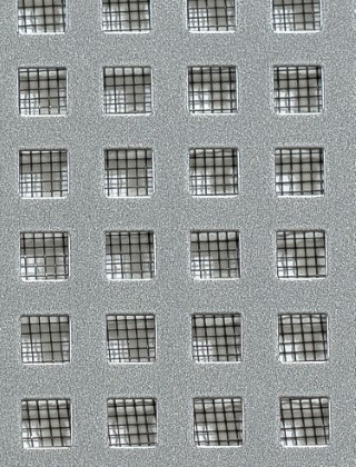 Chartham pewter 1X.665m with black backing mesh