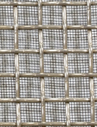 Crimped mesh 2 X 1 10X10 SS3162.3 SQUAREBLACKmesh