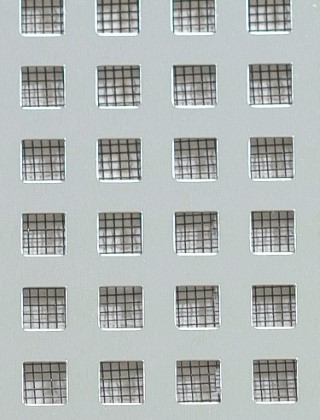 Chartham Silver anodised 2 X 1m with black backing mesh cut to size