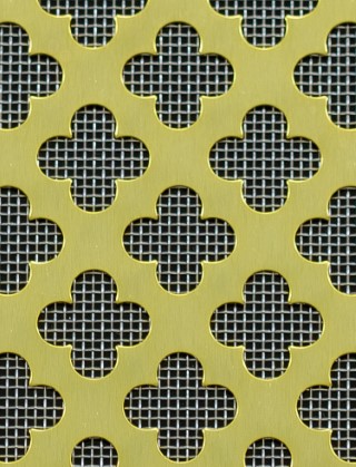 Large Club Gold anodised 1X.665m with stainless backing mesh cut to size
