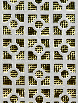 Moroccan Silver anodised 2 X 1m with brass backing mesh