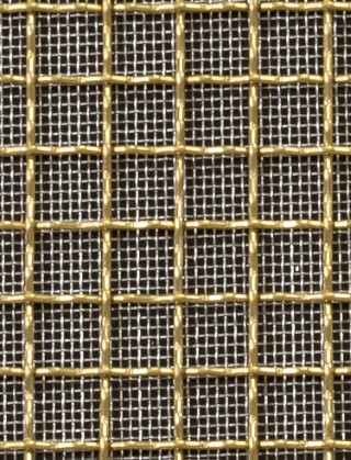 Crimped mesh 2 X 1 10X10 BRASS1.5 SQUARESTAINLESS STEELmesh