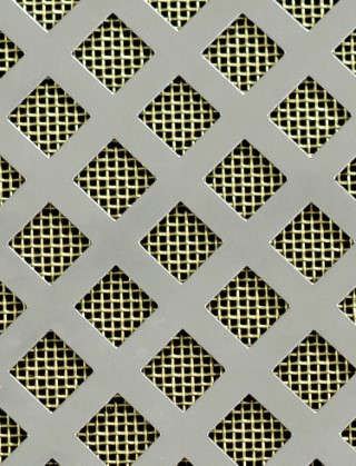 Lattice stainless 1X.665m with brass backing mesh