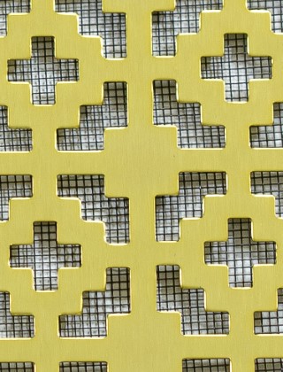Iden Gold anodised 2 X 1m with black backing mesh