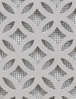 Inner Circle Silver anodised 1X1m with black backing mesh