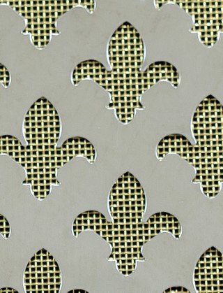 Fleur De Lys stainless 2 X 1m with brass backing mesh