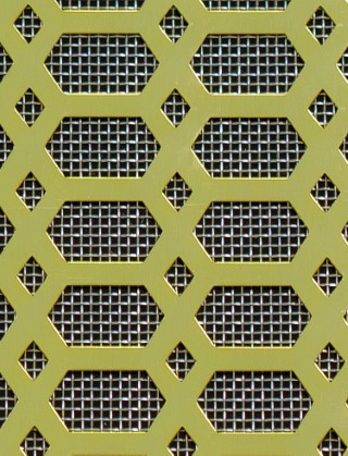 Slot & Diamond Gold anodised 2 X 1m with stainless backing mesh