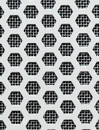 Honeycomb Silver anodised 1X.665m with stainless backing mesh