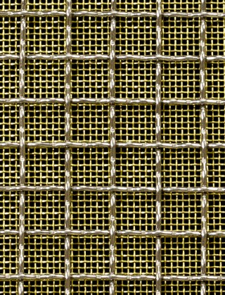 Crimped mesh 1X.665 10X10 SS3041.5 SQUAREBRASSmesh